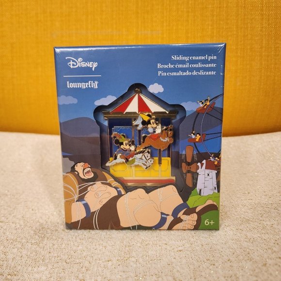 Loungefly Disney Mickey Minnie Brave Little Tailor Carousel Sliding 3" LE Pin - Picture 9 of 11